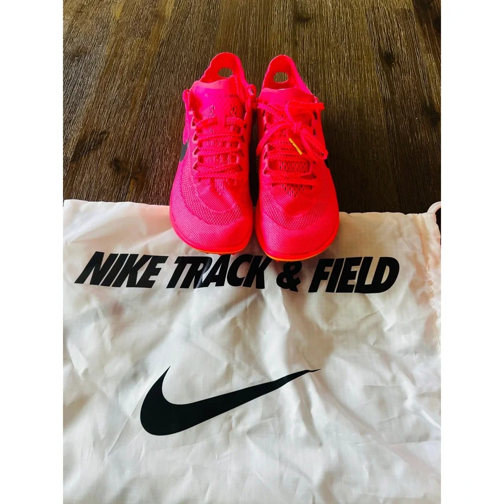 NIB Nike ZoomX Dragonfly Hyper Pink Laser Orange Track Spikes CV0400-600 M6.5 W8